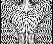 Coloriage Croquis Illusion d'optique Cercle