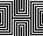 Coloriage et dessins gratuit Des carr&eacute;s en Illusions d'optique à imprimer