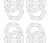 Coloriage Des mod&egrave;les d'Illusion d'optique