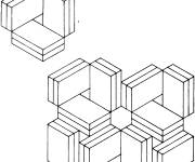 Coloriage Design d'Illusion d'optique