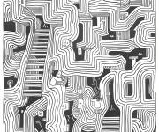 Coloriage &Eacute;chelle d'illusion d'optique