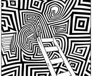 Coloriage &Eacute;chelle d'illusion d'optique maternelle