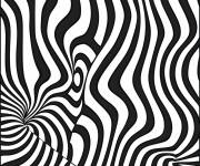 Coloriage Illusion abstrait