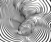 Coloriage Illusion d'onde lin&eacute;aire