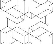 Coloriage Illusion d'optique &agrave; compl&eacute;ter