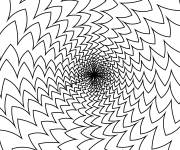 Coloriage Illusion d'optique &agrave; dessiner