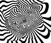 Coloriage Illusion d'optique &agrave; motif abstrait