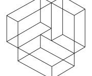 Coloriage Illusion d'optique &agrave; t&eacute;l&eacute;charger