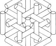 Coloriage Illusion d'optique adulte difficile