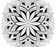Coloriage Illusion d'optique align&eacute; en mandala