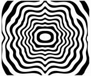 Coloriage Illusion d'optique anti-stress