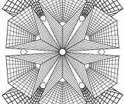 Coloriage Illusion d'optique art en vecteur