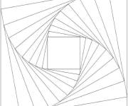 Coloriage Illusion d'optique centr&eacute;