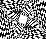 Coloriage Illusion d'optique complexe adulte