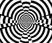 Coloriage Illusion d'optique coup&eacute;