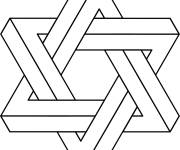 Coloriage Illusion d'optique d'&eacute;toile