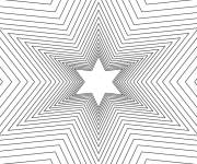 Coloriage Illusion d'optique d'&eacute;toile de David