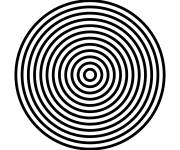 Coloriage Illusion d'optique de rayonnent