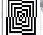 Coloriage Illusion d'optique de tableau en rupture