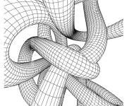 Coloriage Illusion d'optique de Tuyaux