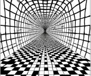 Coloriage Illusion d'optique d&eacute;form&eacute;e