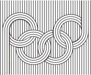 Coloriage Illusion d'optique des anneaux olympiques