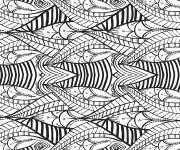 Coloriage Illusion d'optique des poissons