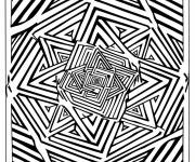 Coloriage Illusion d'optique des triangles