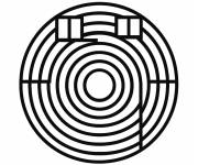 Coloriage Illusion d'optique dr&ocirc;le cp