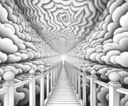 Coloriage Illusion d'optique du ciel