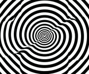 Coloriage Illusion d'optique &eacute;mouvante