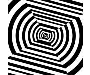 Coloriage illusion d'optique en clipart