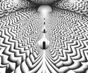 Coloriage Illusion d'optique en couleurs ps