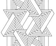 Coloriage Illusion d'optique en d&eacute;croissance
