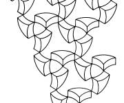 Coloriage Illusion d'optique en forme adulte