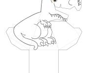 Coloriage Illusion d'optique en forme de dinosaure