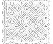 Coloriage Illusion d'optique en formes li&eacute;es