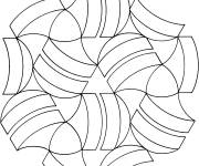 Coloriage Illusion d'optique en mandala
