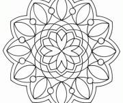 Coloriage Illusion d'optique en mandala simple