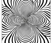 Coloriage Illusion d'optique en ondes