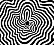 Coloriage Illusion d'optique en p&eacute;tale de fleurs