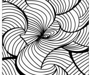 Coloriage Illusion d'optique en vague