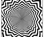 Coloriage Illusion d'optique en zigzag