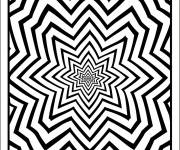 Coloriage Illusion d'optique en zigzag maternelle