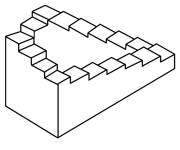 Coloriage Illusion d'optique Escaliers impossibles
