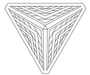 Coloriage Illusion d'optique forme pyramidale