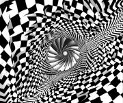 Coloriage Illusion d'optique fractales cp