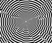 Coloriage Illusion d'optique hallucinant