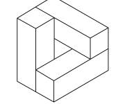 Coloriage et dessins gratuit Illusion d'optique impossible à imprimer