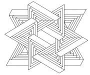 Coloriage Illusion d'optique lin&eacute;aire &eacute;toil&eacute;